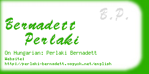 bernadett perlaki business card